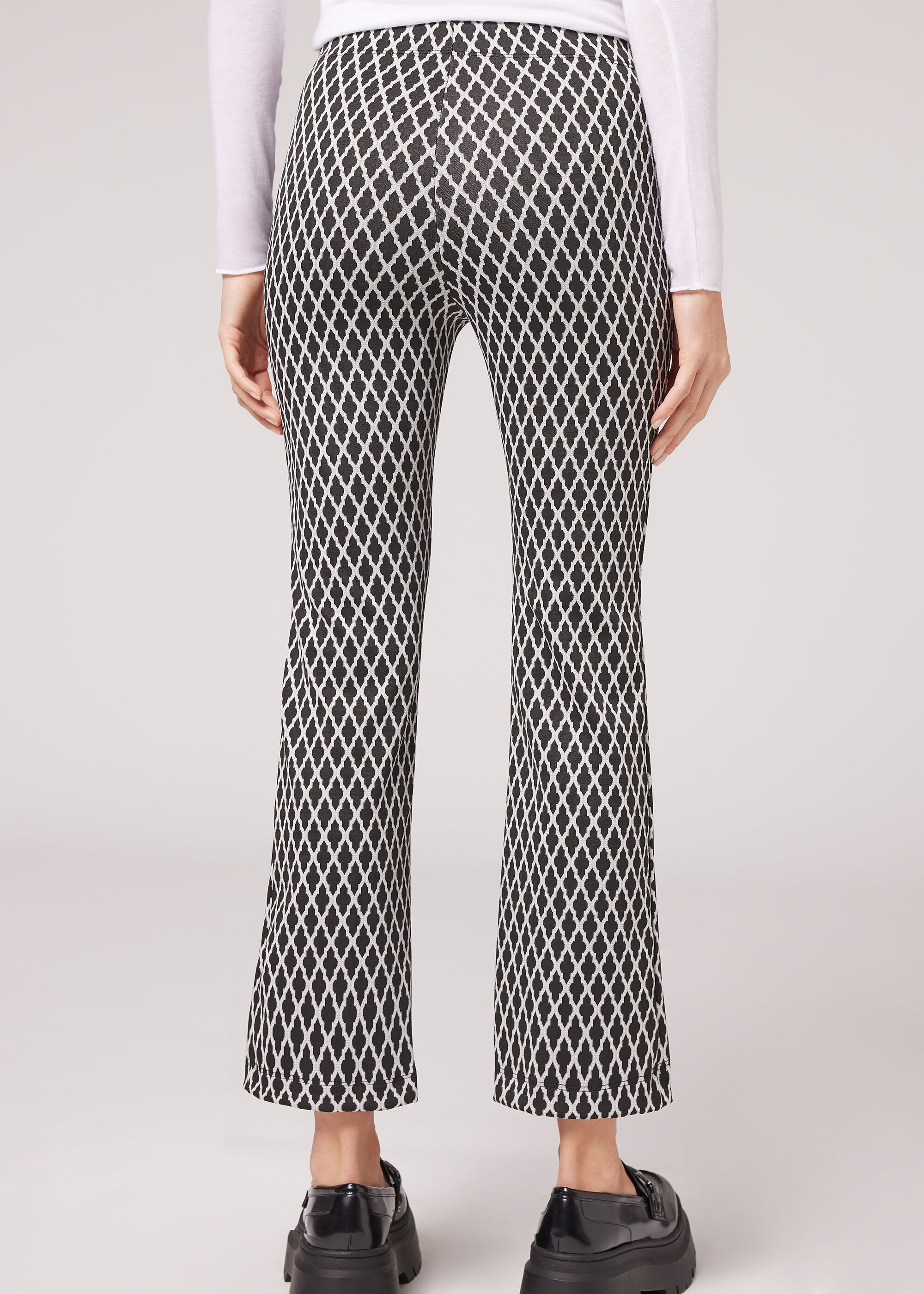 Leggings à Boca de Sino Cropped com Glitter