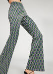 Geometrikus Mintás Harangszárú Leggings