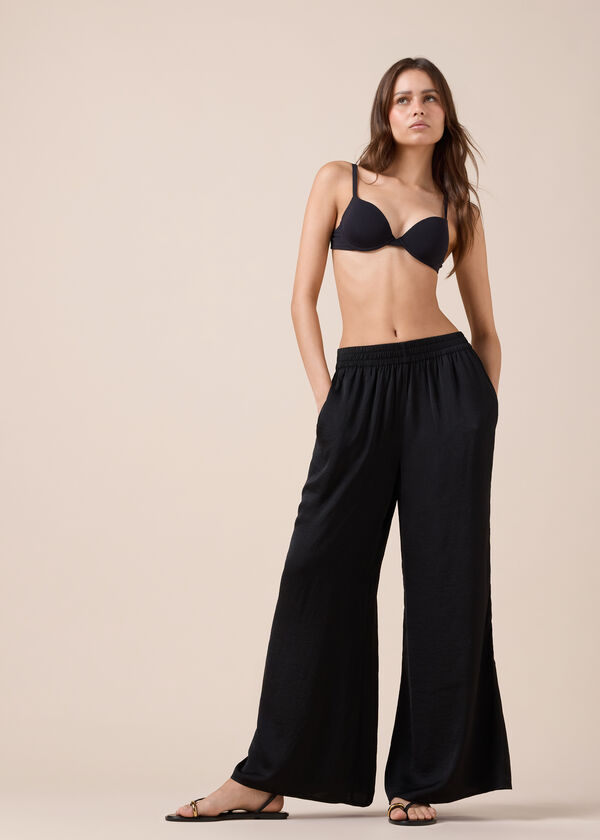 Shiny Palazzo Trousers