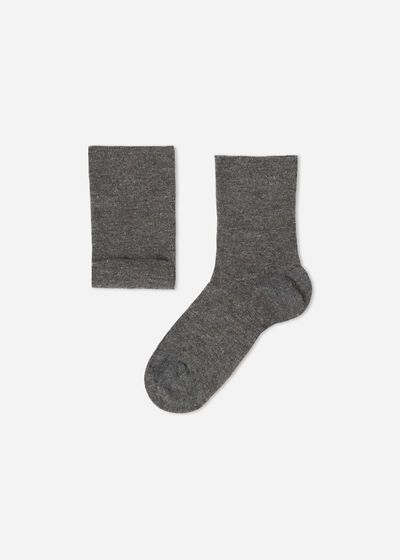 Girls’ Short Socks with Cashmere
