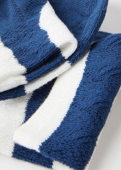 Openwork and Striped Short Socks