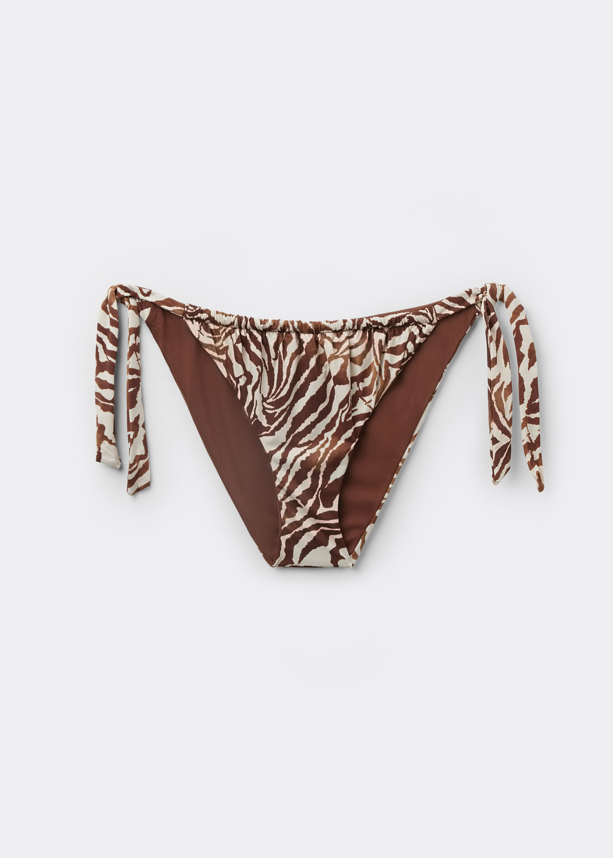 Bow Bikini Bottoms Brown Zebra