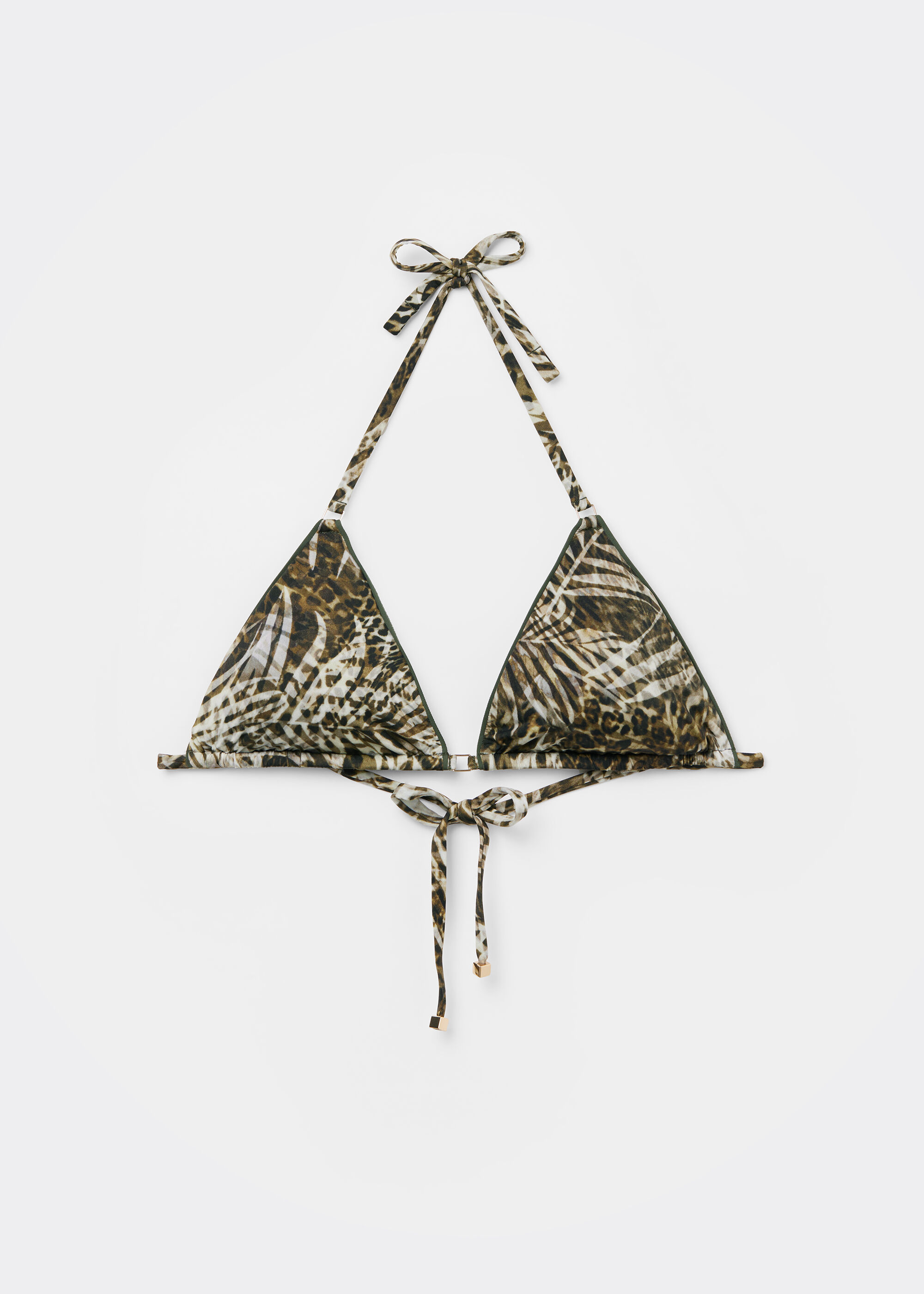 Triangle Bikini Top Tropical Animalier