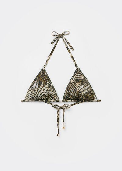 Triangle Bikini Top Tropical Animalier