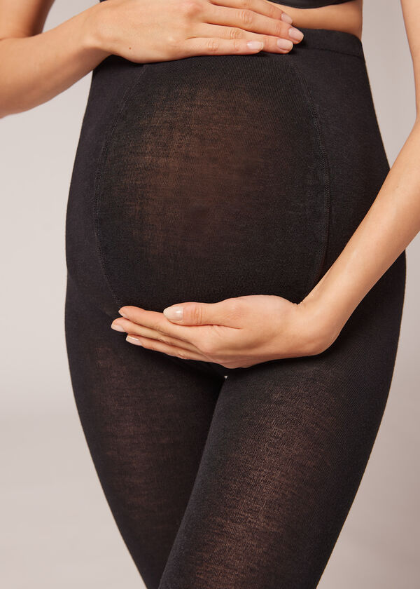 Schwangerschafts-Strumpfhose mit Cashmere