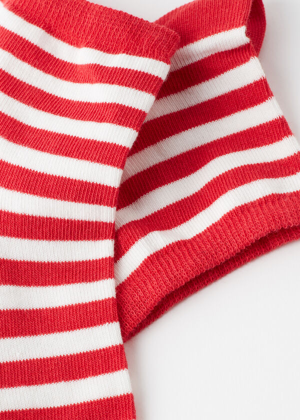 Stripe Patterned Short Socks