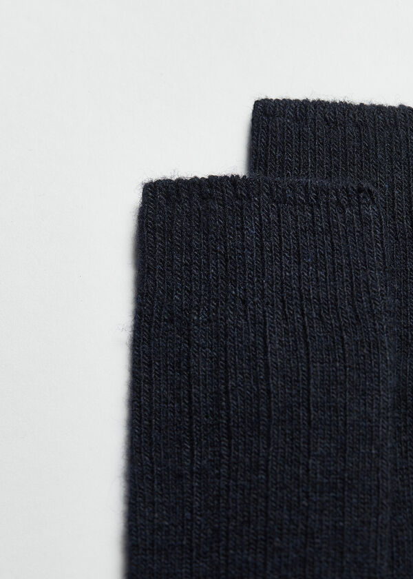 Men&rsquo;s Long Ribbed Socks with Wool and Cashmere
