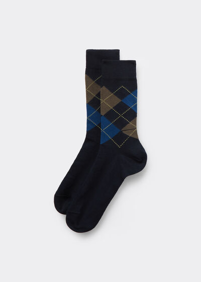 Men's Patterned Cotton Socks
