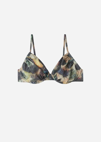 Balconette-Bikinioberteil Sparkling Camouflage