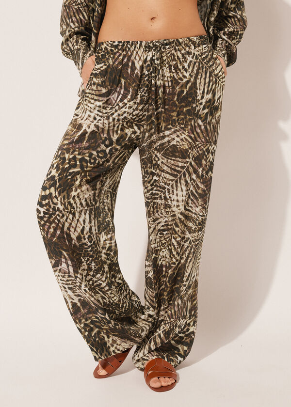 Tropical Print Trousers