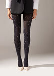 Opaque Tights with Pearls