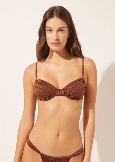 Top de Biquíni Balconette Shiny Satin