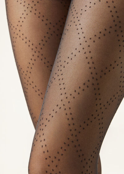 Sheer Diamonds and Dots Tights