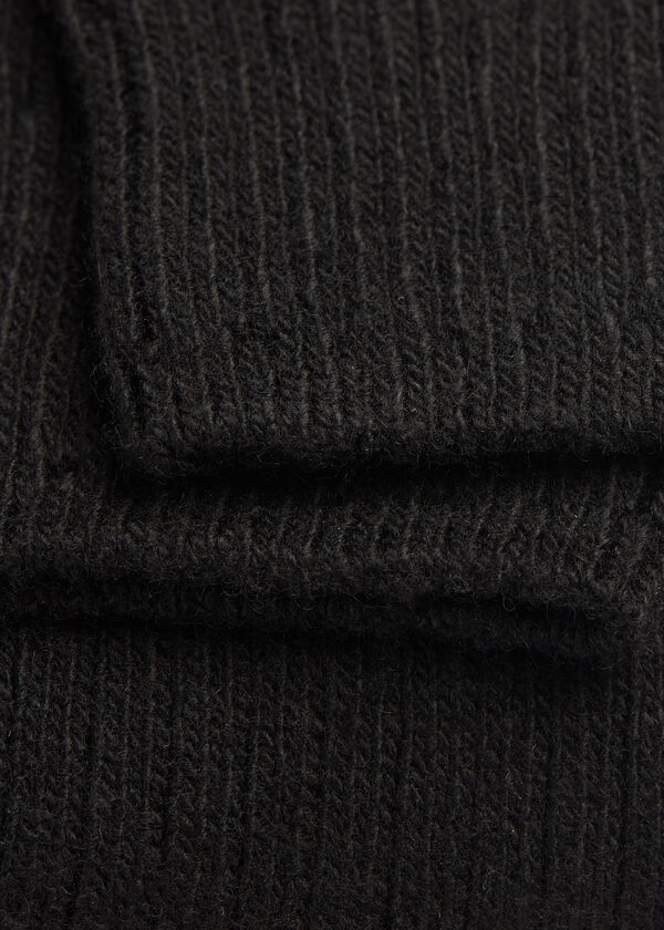 Women’s Ribbed Long Socks with Wool and Cashmere