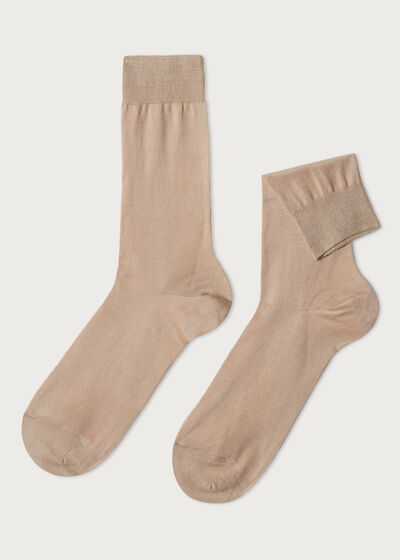 Chaussettes courtes avec fil d’Écosse pour homme