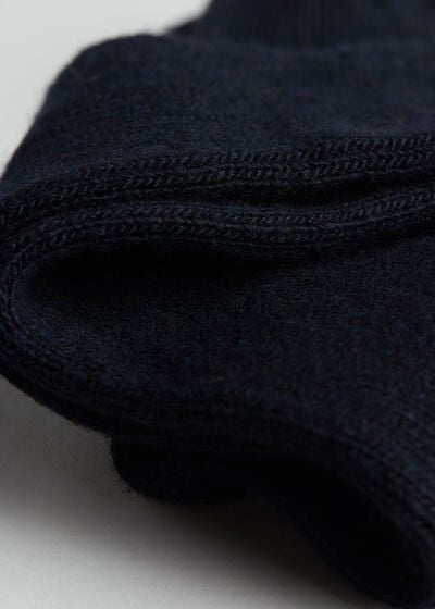 Women’s Ribbed Long Socks with Wool and Cashmere
