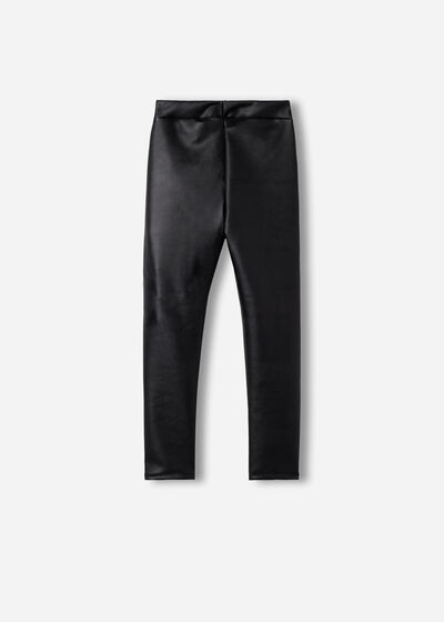 Bőrhatású Kislány Thermo Leggings