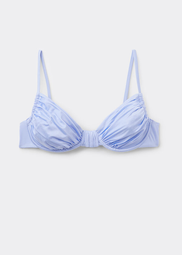 Balconette Bikini Top Shiny Satin