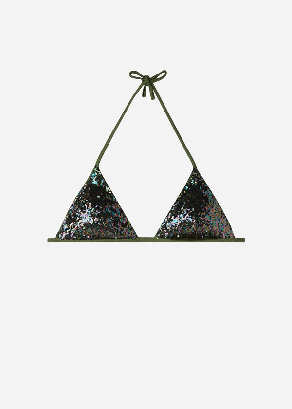 Triangel-Bikinioberteil mit herausnehmbaren Polstern Glowing Surface