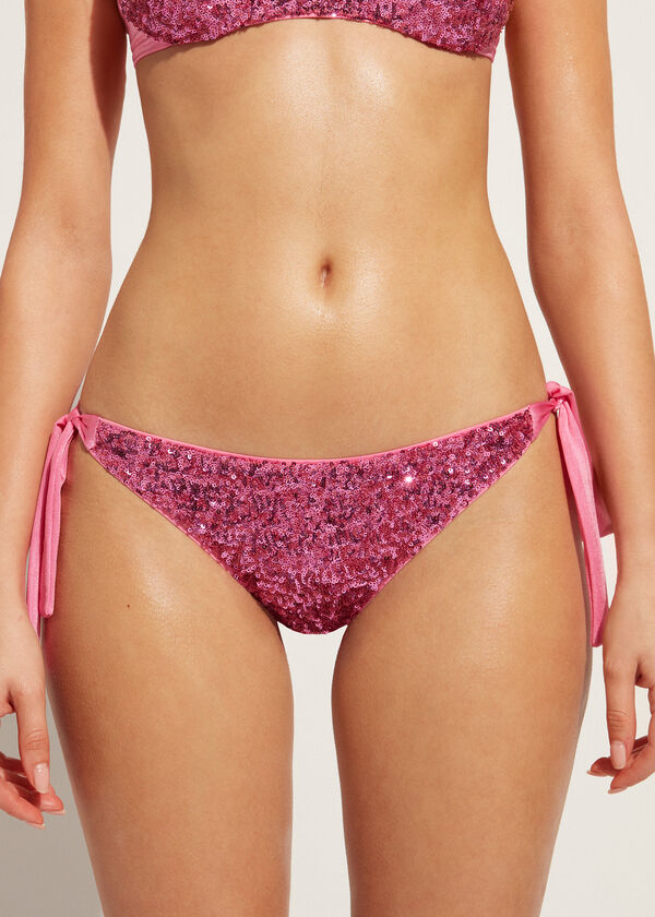 Sequin Bow Bikini Bottoms Cannes