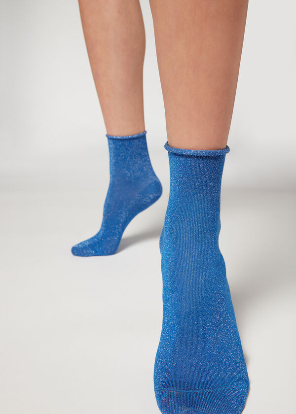Short Socks with Glitter