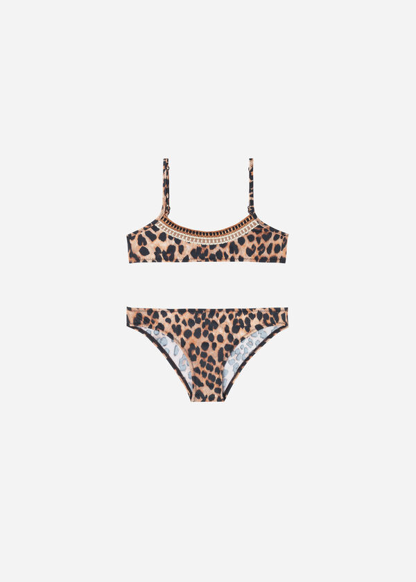 Girls' Animal-Print Two-Piece Swimsuit Bilbao - Calzedonia