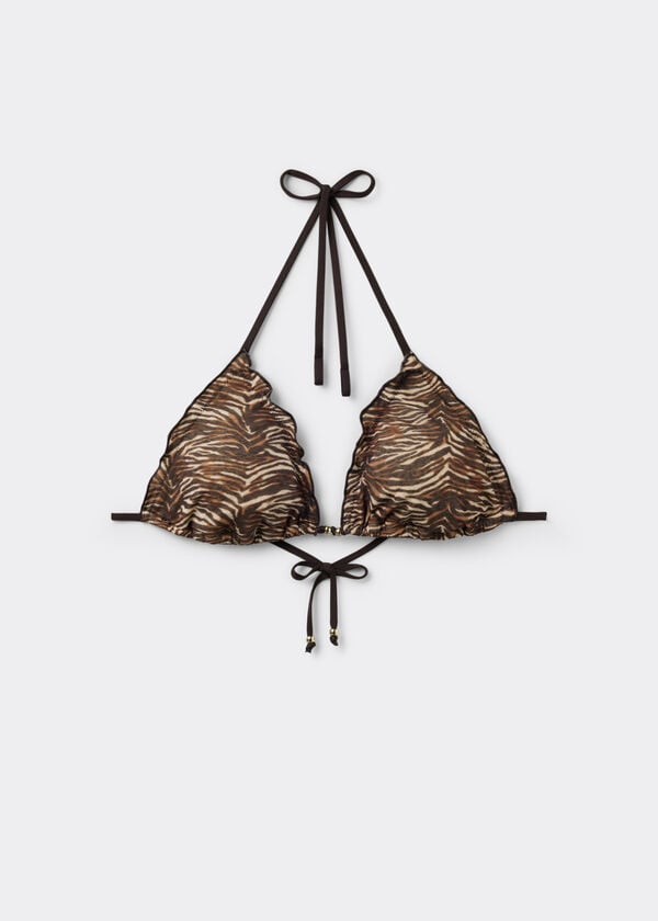 Triangle Bikini Top Doll Zebra