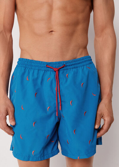 Men&rsquo;s Patterned Boxer Swim Shorts Formentera