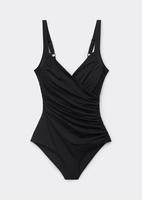 Elegant Draping Slimming Swimsuit