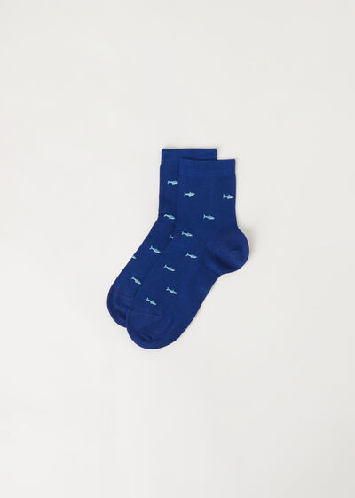 Kurze Socken mit Tiermuster für Kinder