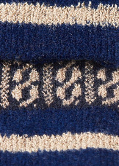 Calze Corte con Cashmere e Glitter a Fantasia