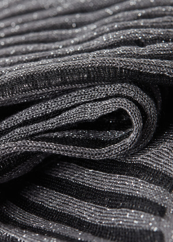 Kurze Socken in Rippstrick mit Glitzer