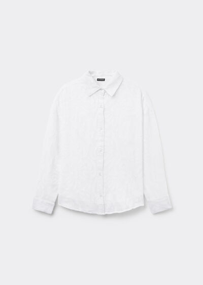 Camisa Curta Jacquard