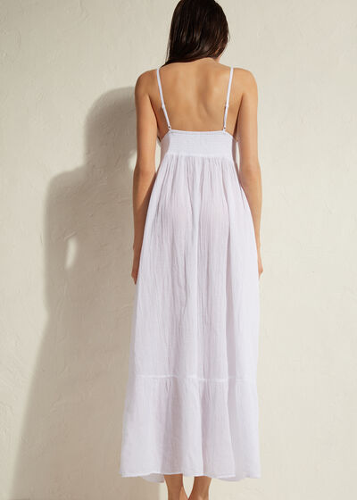 Long Dress with Crochet Top