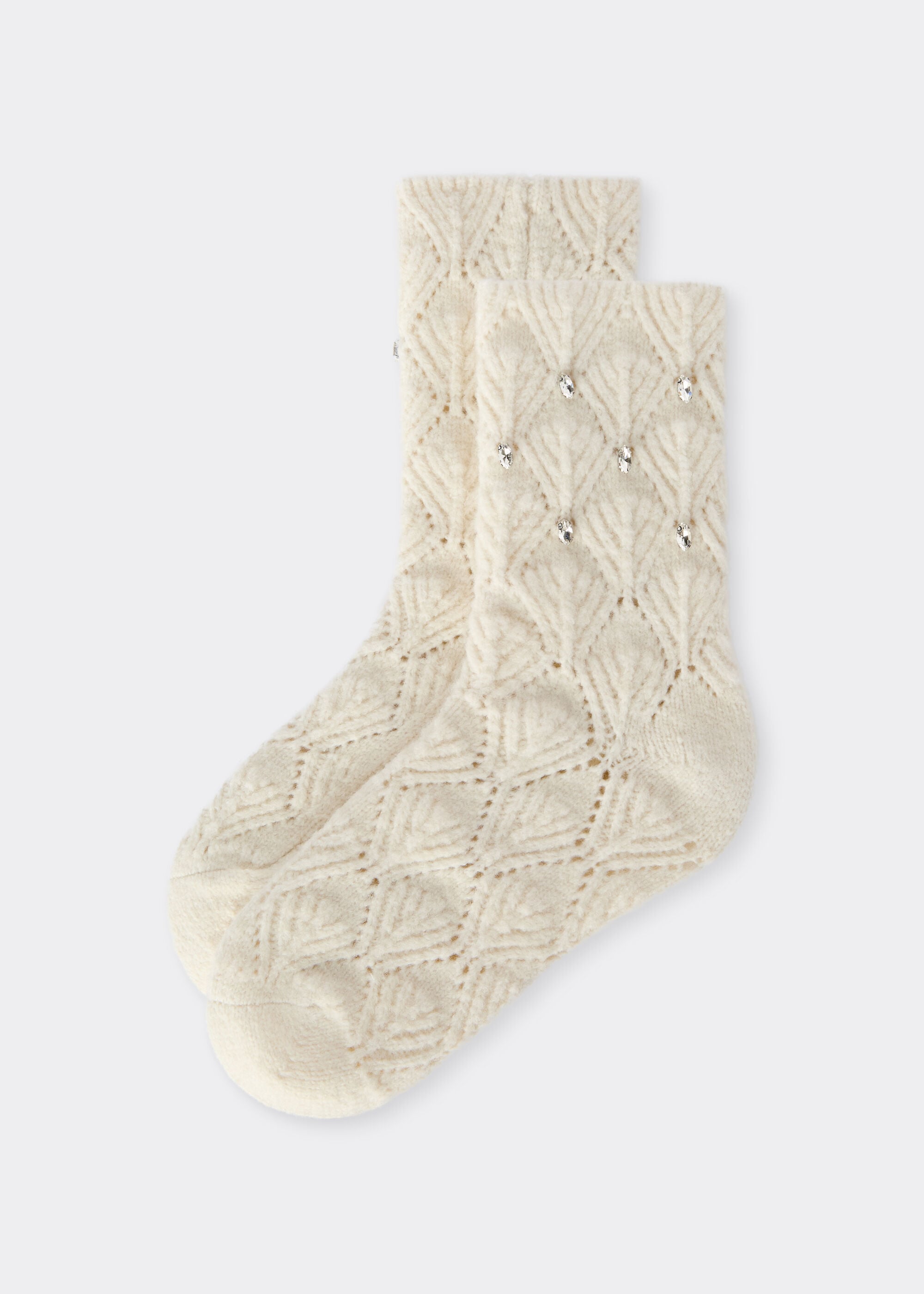 Socken mit Schmucksteinen