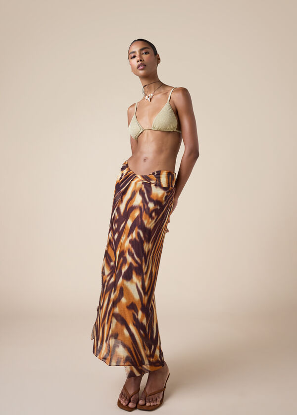 Long Tropical Print Sarong