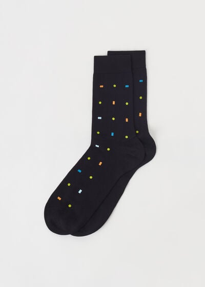 Men’s Geometric Pattern Crew Socks