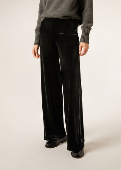 Velvet Palazzo Trousers