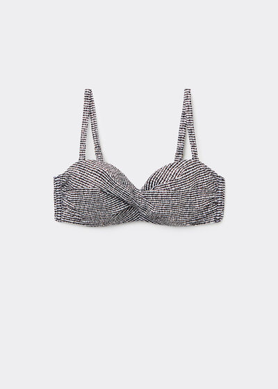 Haut de maillot bandeau Black Dots