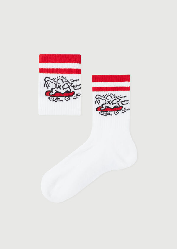 Dječje kratke sportske čarape s Keith Haring™ uzorkom