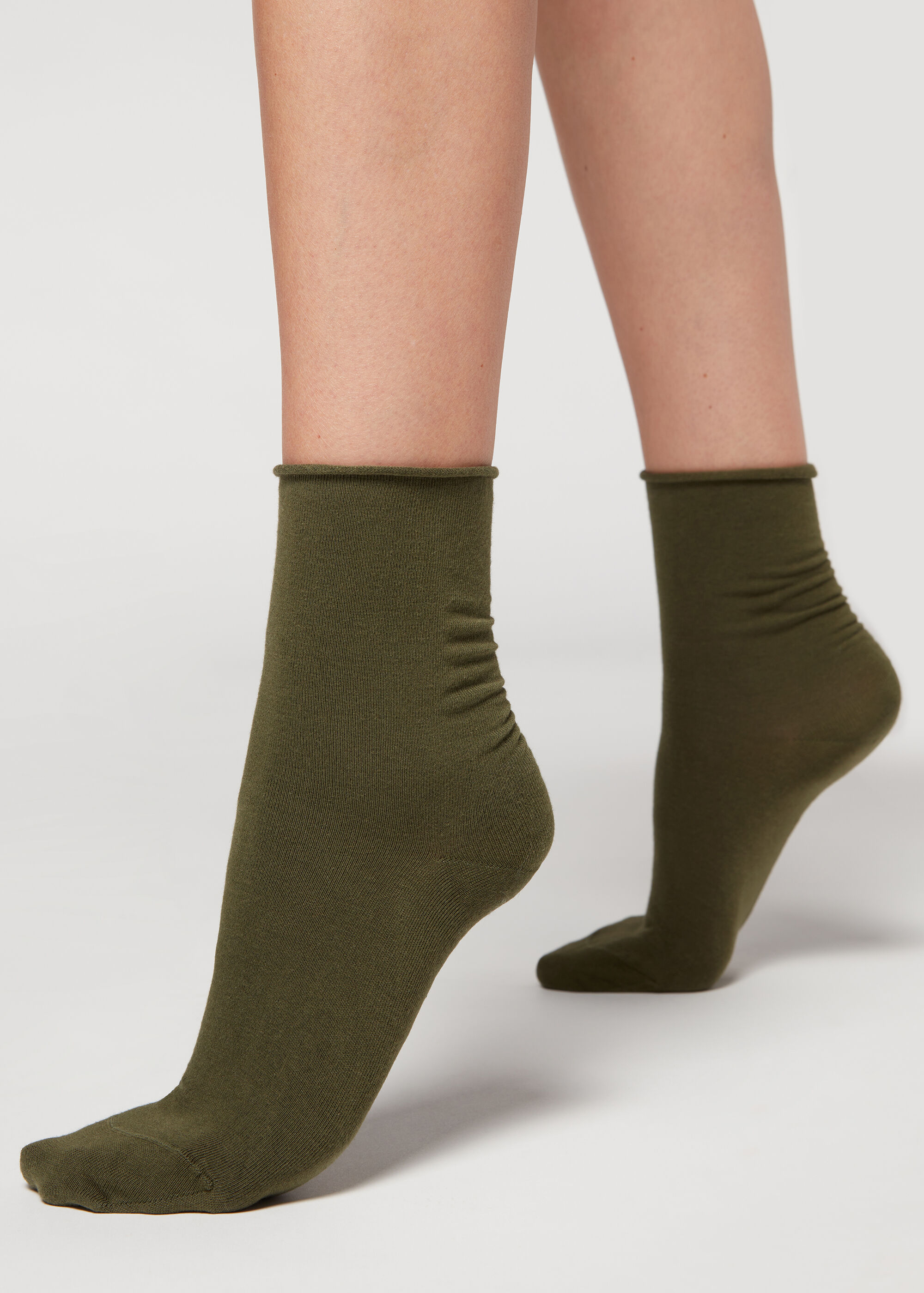 Chaussettes Courtes à Bords Francs en Coton