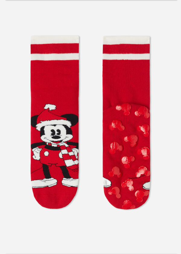 Men’s Mickey Mouse Christmas Non-Slip Socks