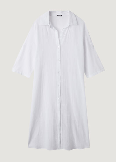 Grande robe-chemise en coton