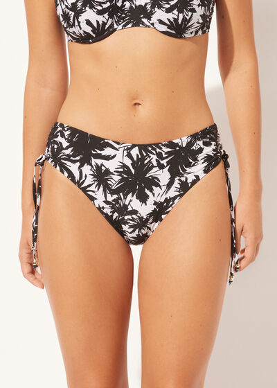 High-Waisted Brief Bikini Palms