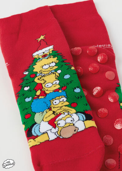 Protišmykové ponožky s vianočným motívom The Simpsons Family