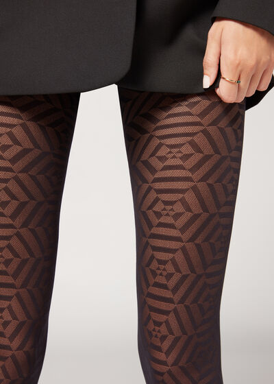 Eco Optical-Patterned 60 Denier Opaque Tights