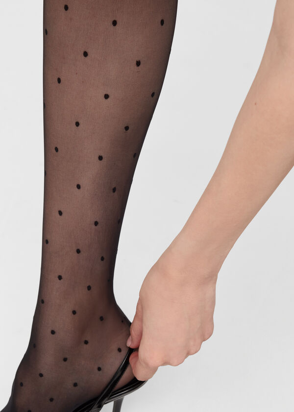 Sheer Polka Dot Tights
