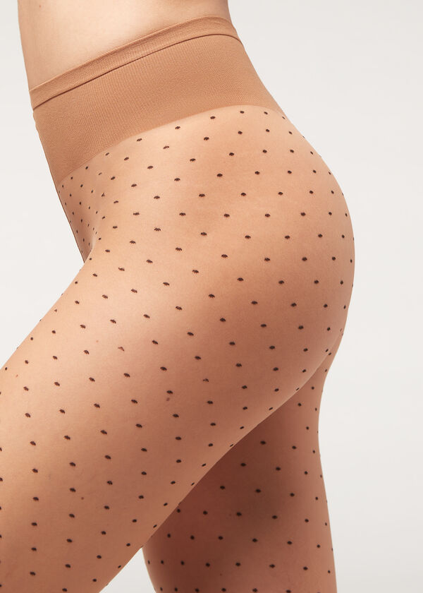 Dotted 15 Denier Sheer Tights