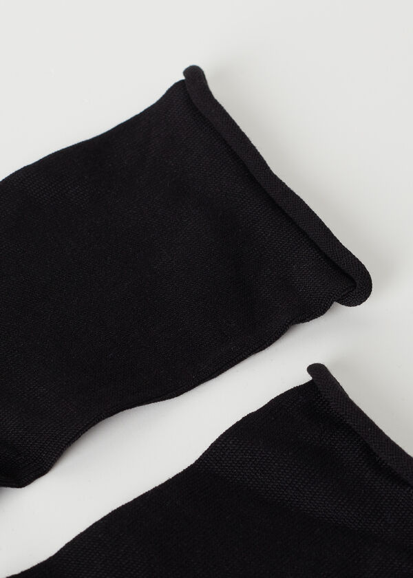 Kratke čarape od merceriziranog pamuka s odrezanim rubom