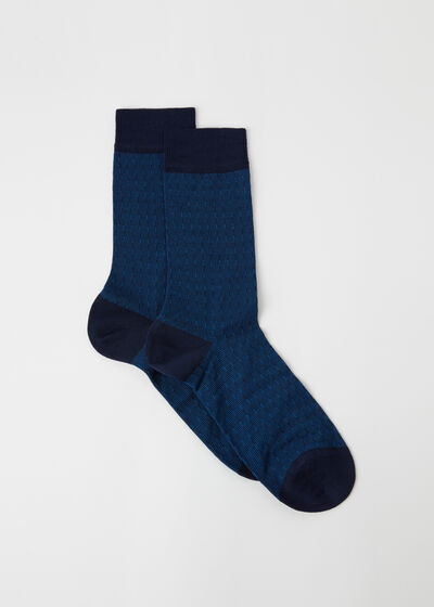 Men’s Geometric Design Crew Socks